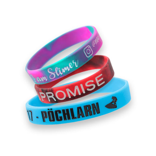 Filled Silicone Wristbands